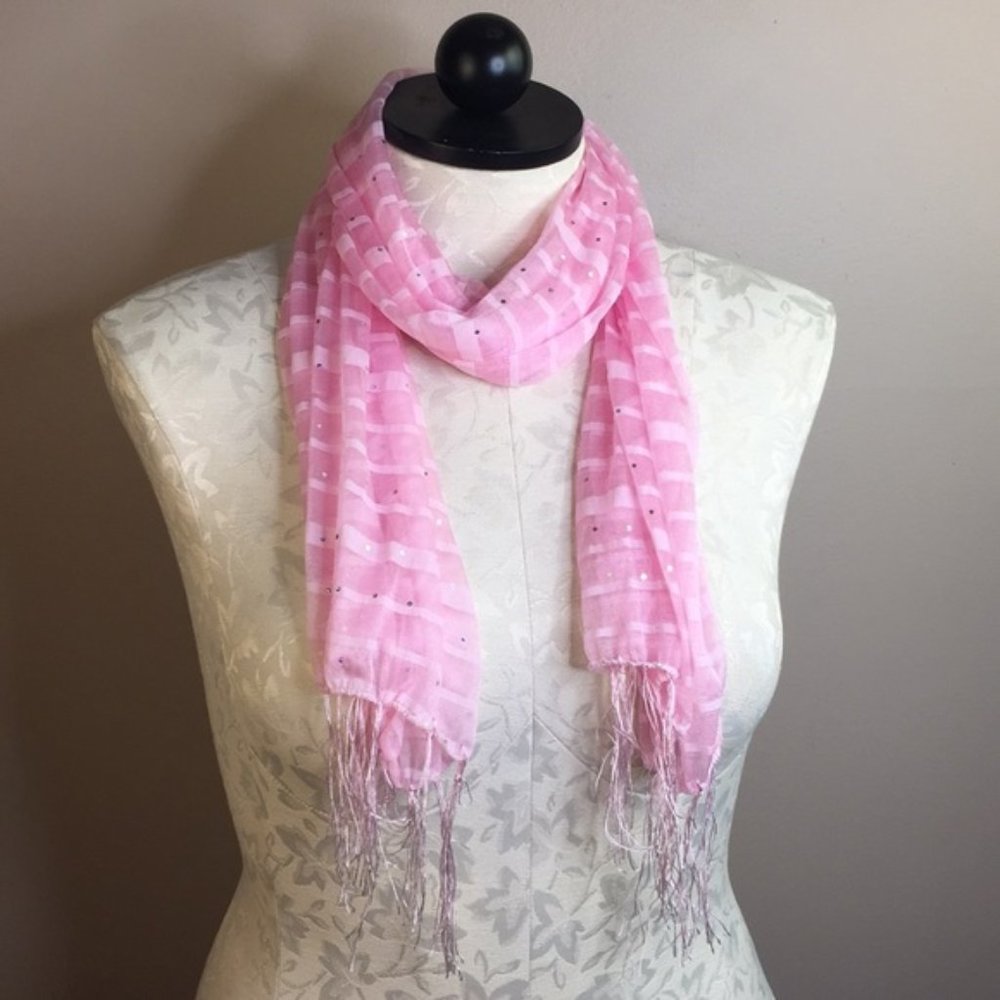 Cute Pink Stripe Scarf